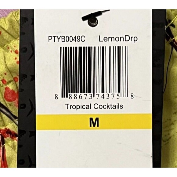 Psycho Tuna Mens Tropical Cocktails Lemon Board Swim Shorts Trunks Size M NWT - Picture 4 of 5